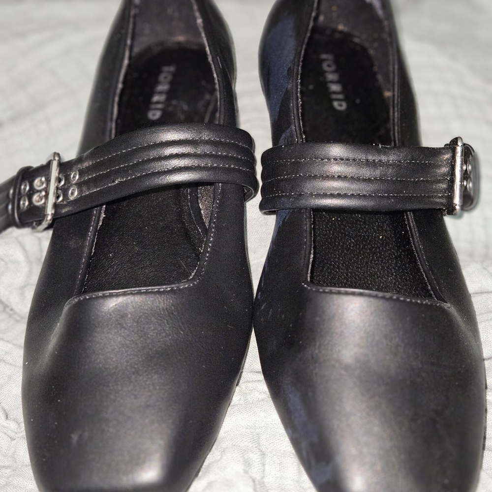 Torrid Black Flats with Buckle Strap